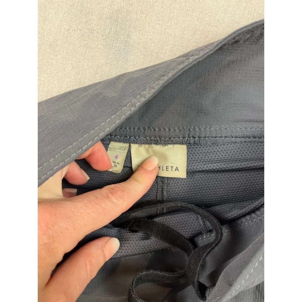 Athleta Womens Gray Ripstop‎ Active Skort Size 4 Hiking Tennis Skirt with Liner